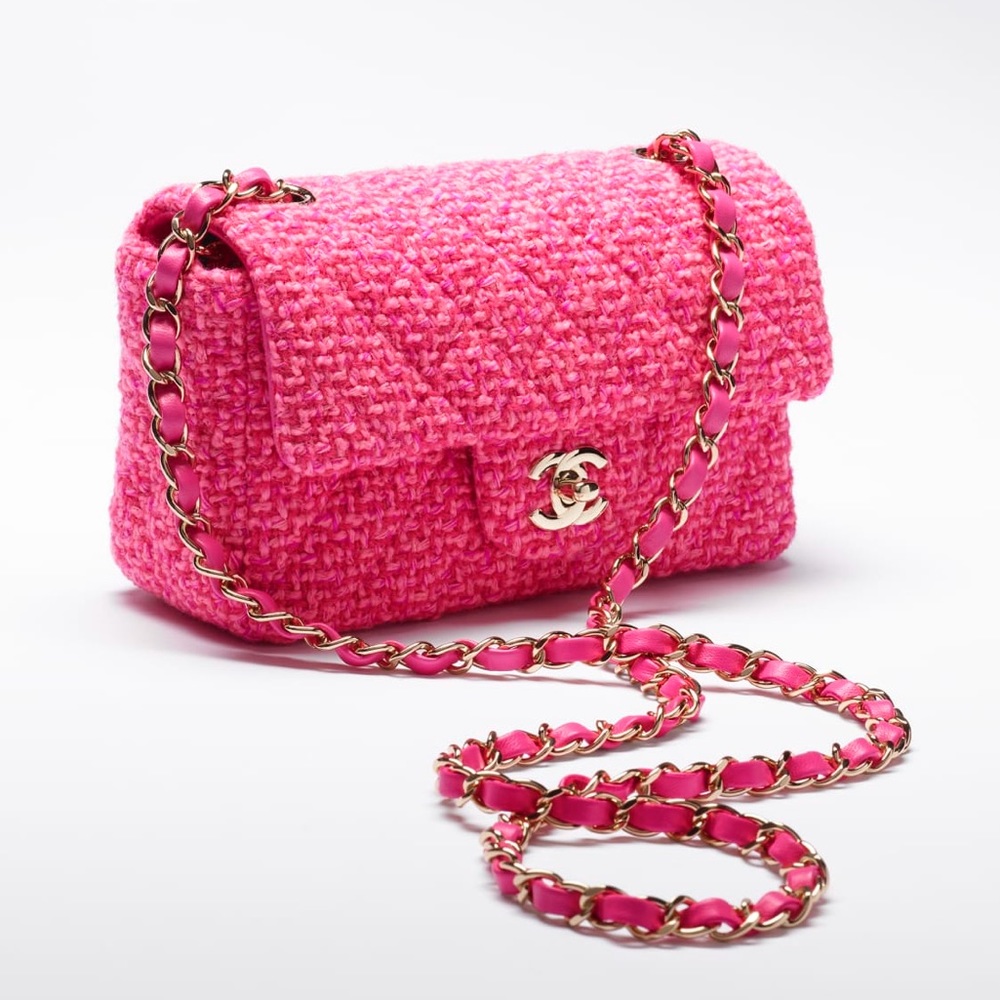 PINK TWEED MINI CHANEL FLAP BAG